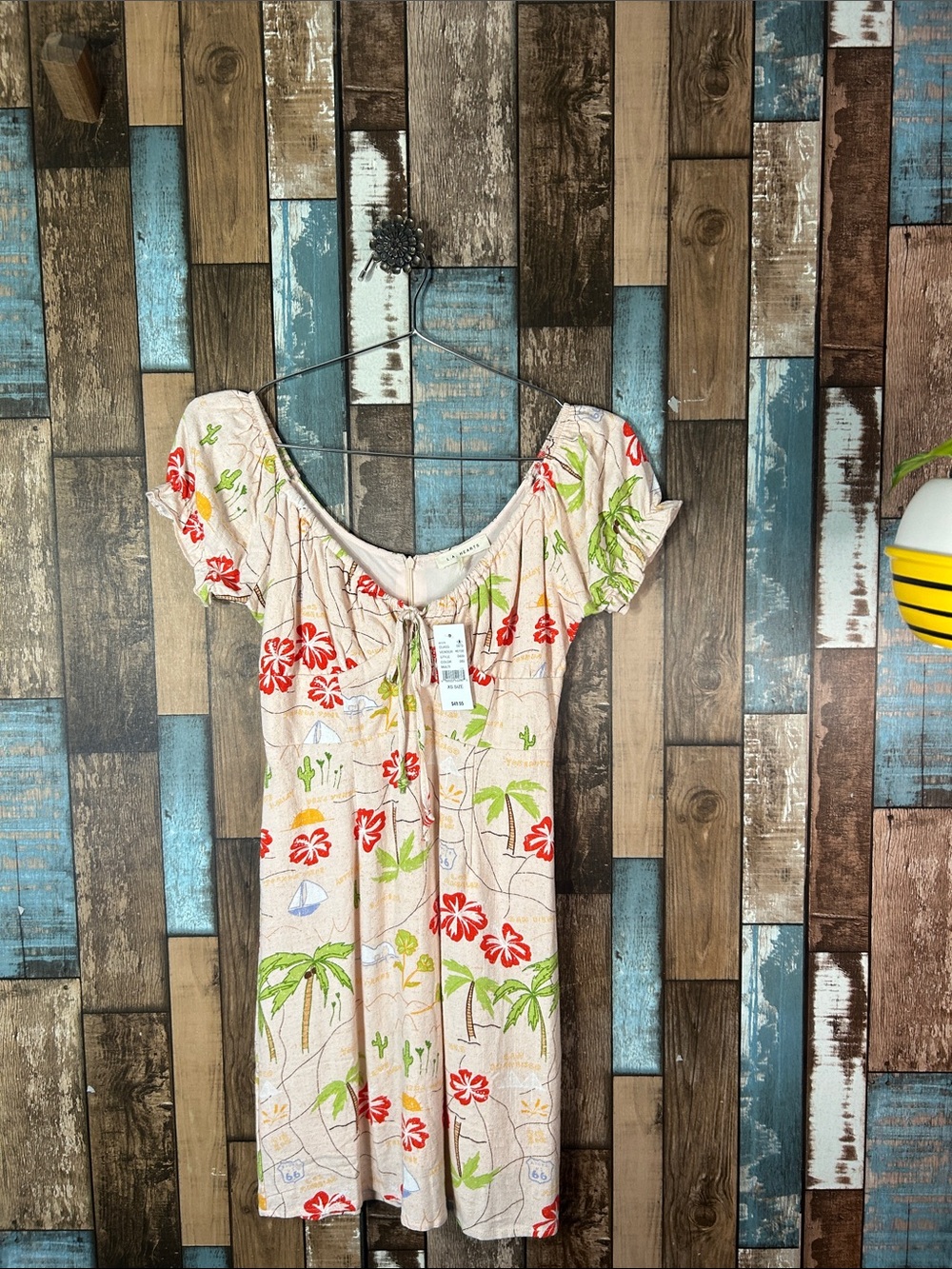 La Hearts tropical linen Vacation dress